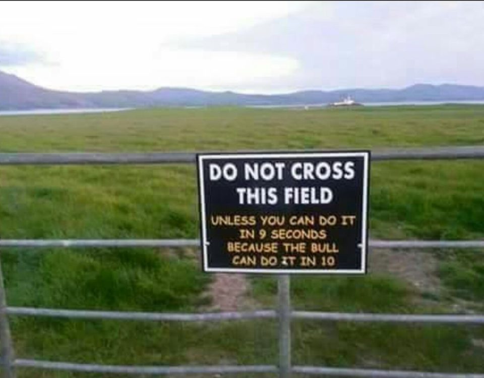 Do not cross this field! 🏃‍♂️