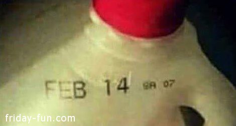 When your milk has a valentine date and you don't :-(