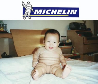 Rare photo of the Michelin Man as a baby