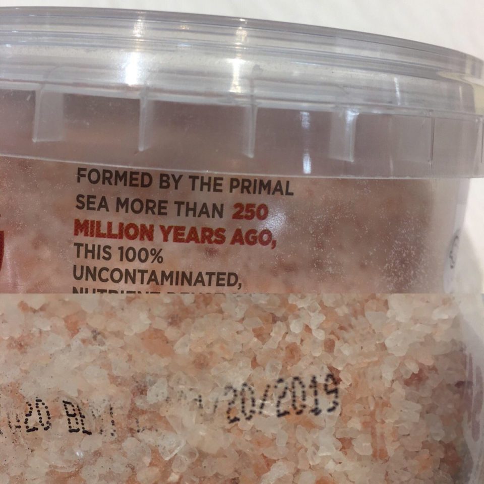 Do we really need a Best Before Date on 250 million year old salt? 😃