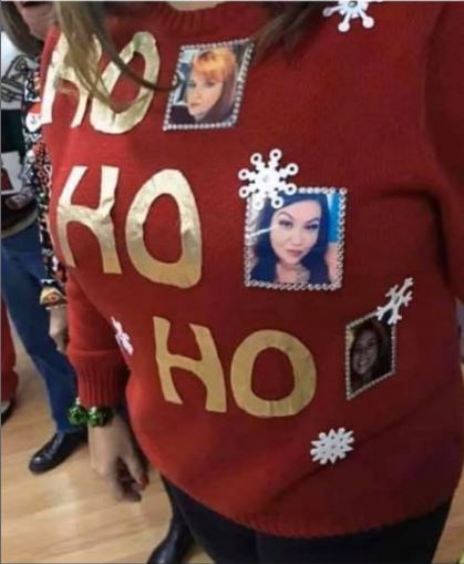 I'm loving the Xmas Jumper my GF made me of my Ex's 😁