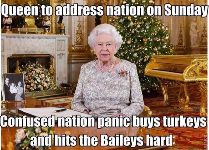 Queen's virus speech causes panic buying! 😀