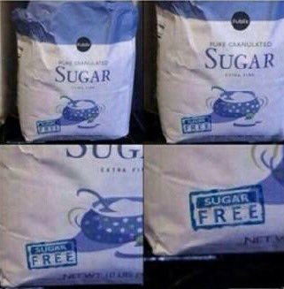 Running out of food. Now onto the 'sugar free' sugar! 😀