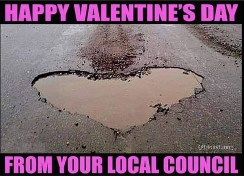 A romantic message from the local council! 😀