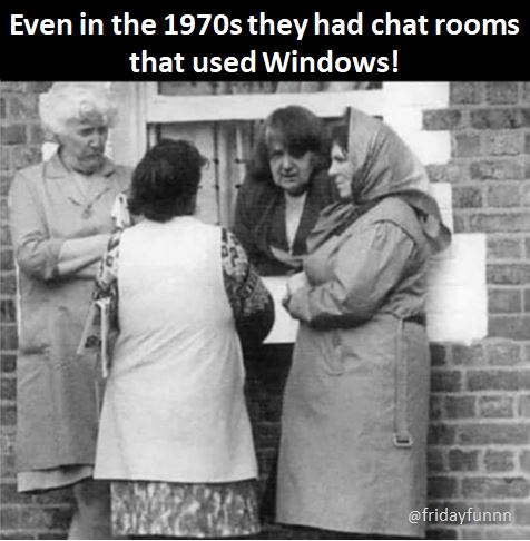 1970s chat room using Windows! 😀